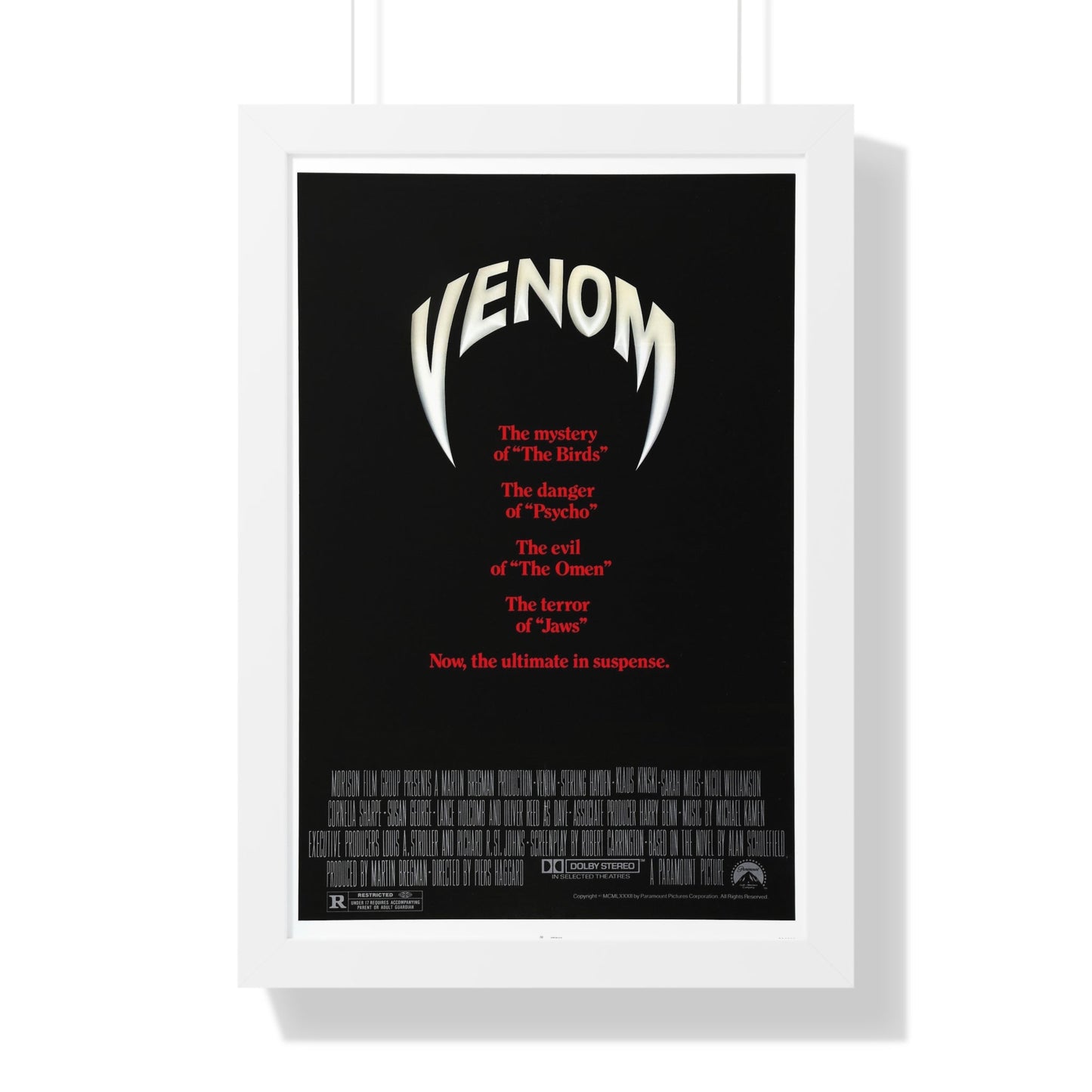 VENOM 1981 - Framed Movie Poster-16″ x 24″-The Sticker Space