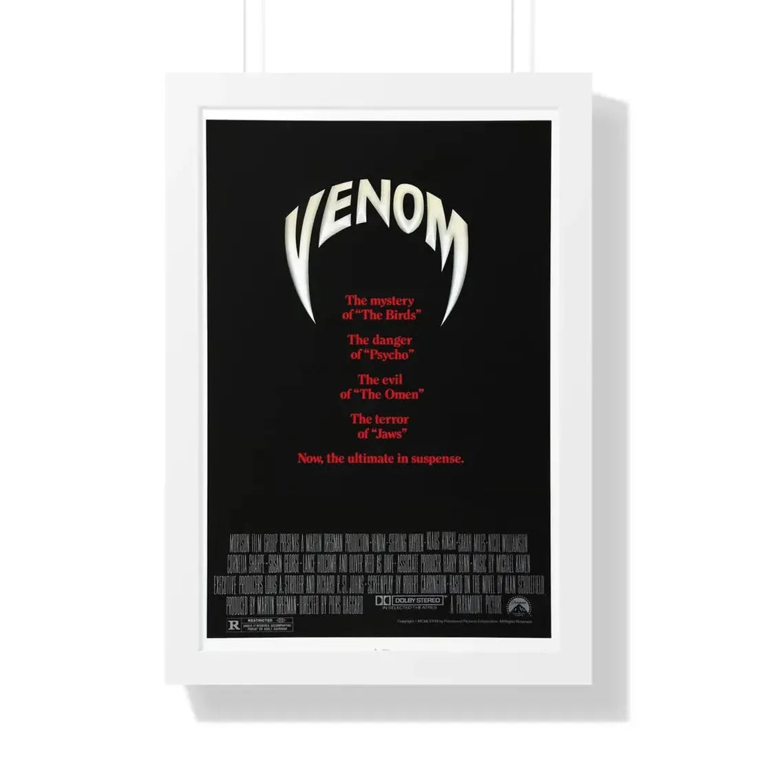 VENOM 1981 - Framed Movie Poster 16″ x 24″ White - The Sticker Space