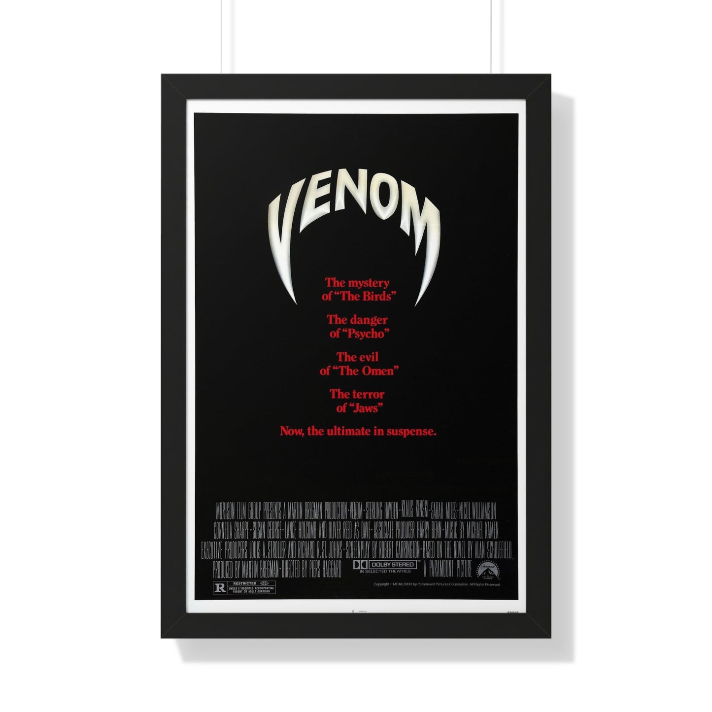 VENOM 1981 - Framed Movie Poster-20" x 30"-The Sticker Space