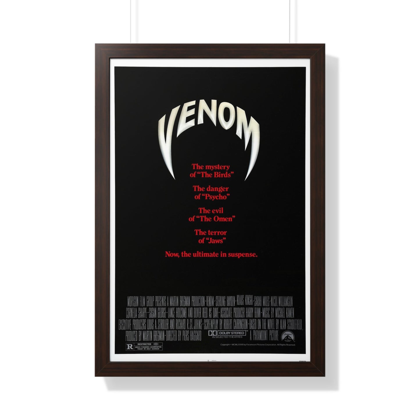 VENOM 1981 - Framed Movie Poster-20" x 30"-The Sticker Space