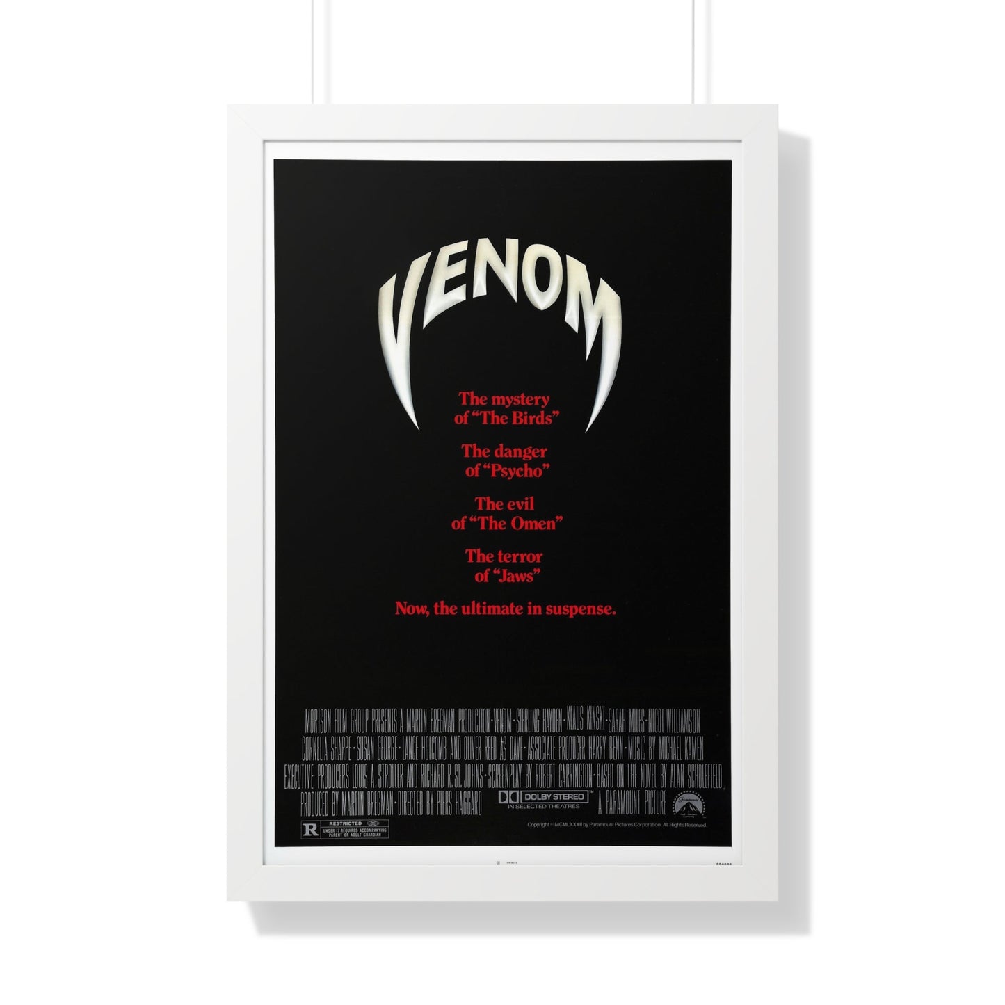 VENOM 1981 - Framed Movie Poster-20" x 30"-The Sticker Space