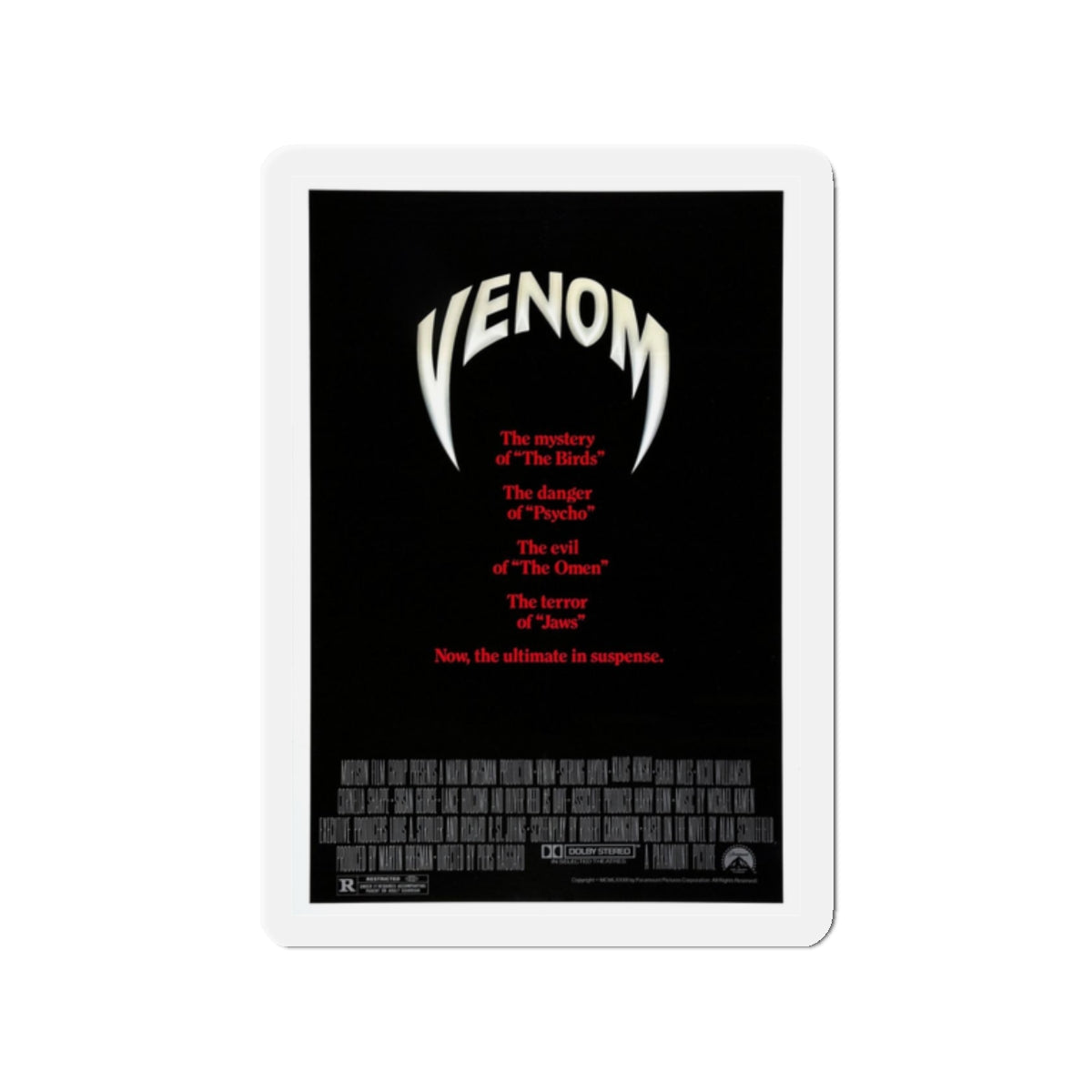 VENOM 1981 Movie Poster - Refrigerator Magnet