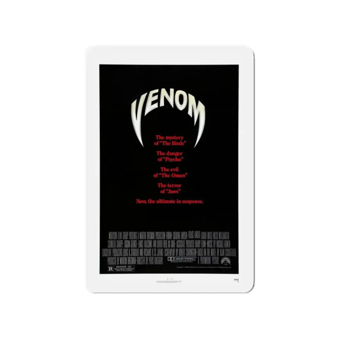 VENOM 1981 Movie Poster - Refrigerator Magnet 3 Inch - The Sticker Space