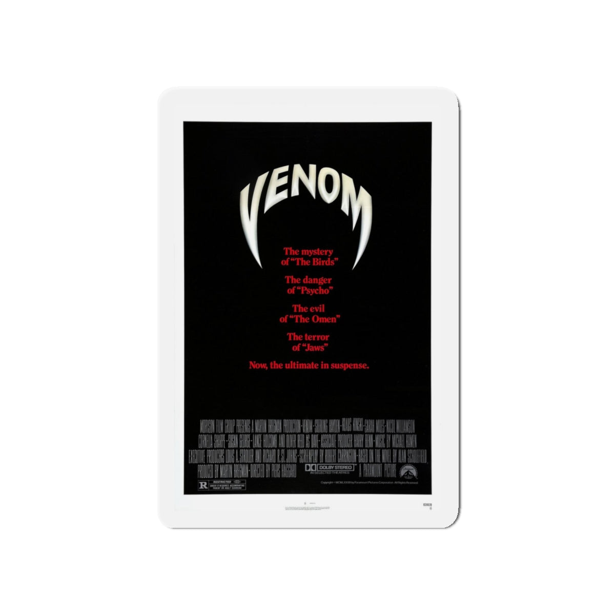 VENOM 1981 Movie Poster - Refrigerator Magnet