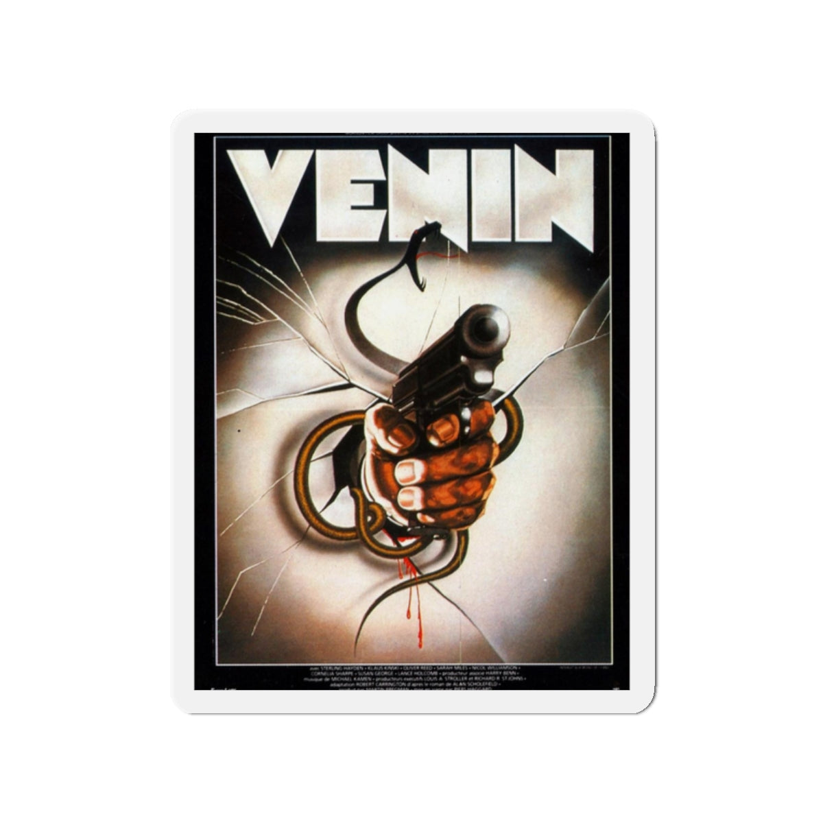 VENOM (2) 1981 Movie Poster - Refrigerator Magnet-2 Inch-Die-Cut-The Sticker Space