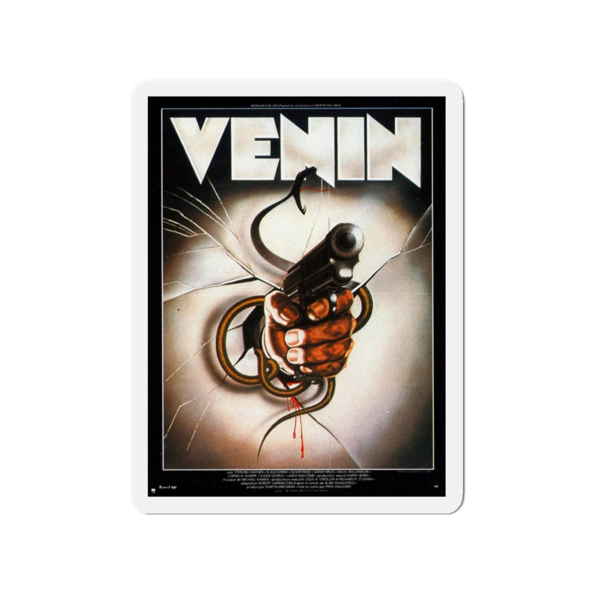 VENOM (2) 1981 Movie Poster - Refrigerator Magnet-3 Inch-Die-Cut-The Sticker Space