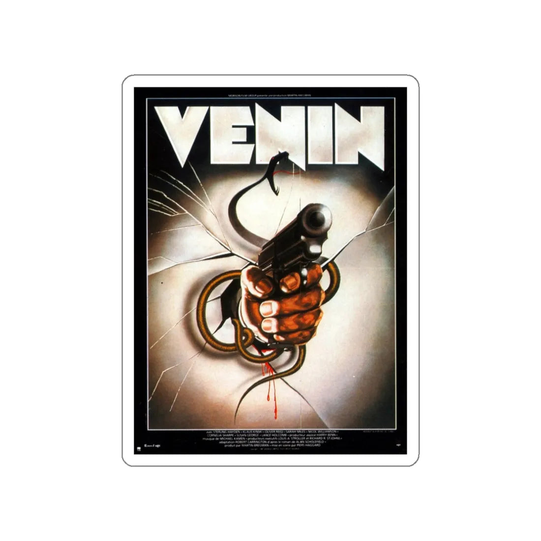 VENOM (2) 1981 Movie Poster STICKER Vinyl Die-Cut Decal 3 Inch - The Sticker Space