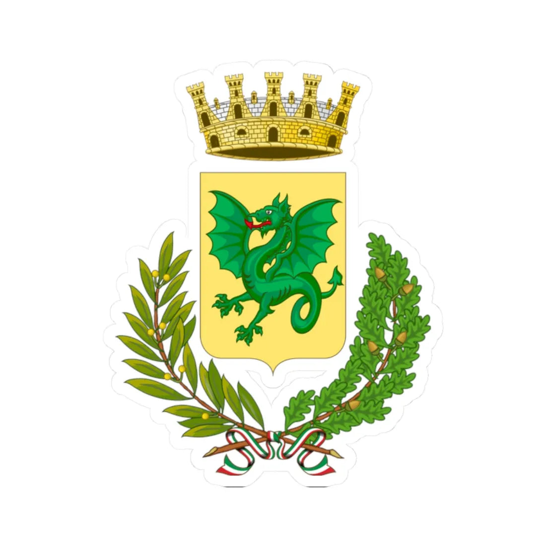 Venosa-Stemma (Italy) (Coat of Arms) STICKER Vinyl Kiss-Cut Decal 2 Inch White - The Sticker Space