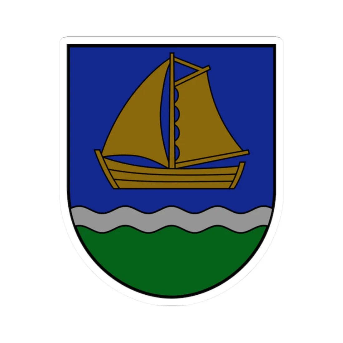 Ventspils novads COA (Latvia) (Coat of Arms) STICKER Vinyl Kiss-Cut Decal 2 Inch White - The Sticker Space