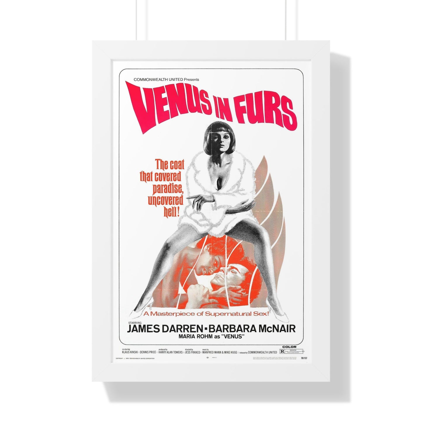 VENUS IN FURS (Franco) 1969 - Framed Movie Poster-16″ x 24″-The Sticker Space