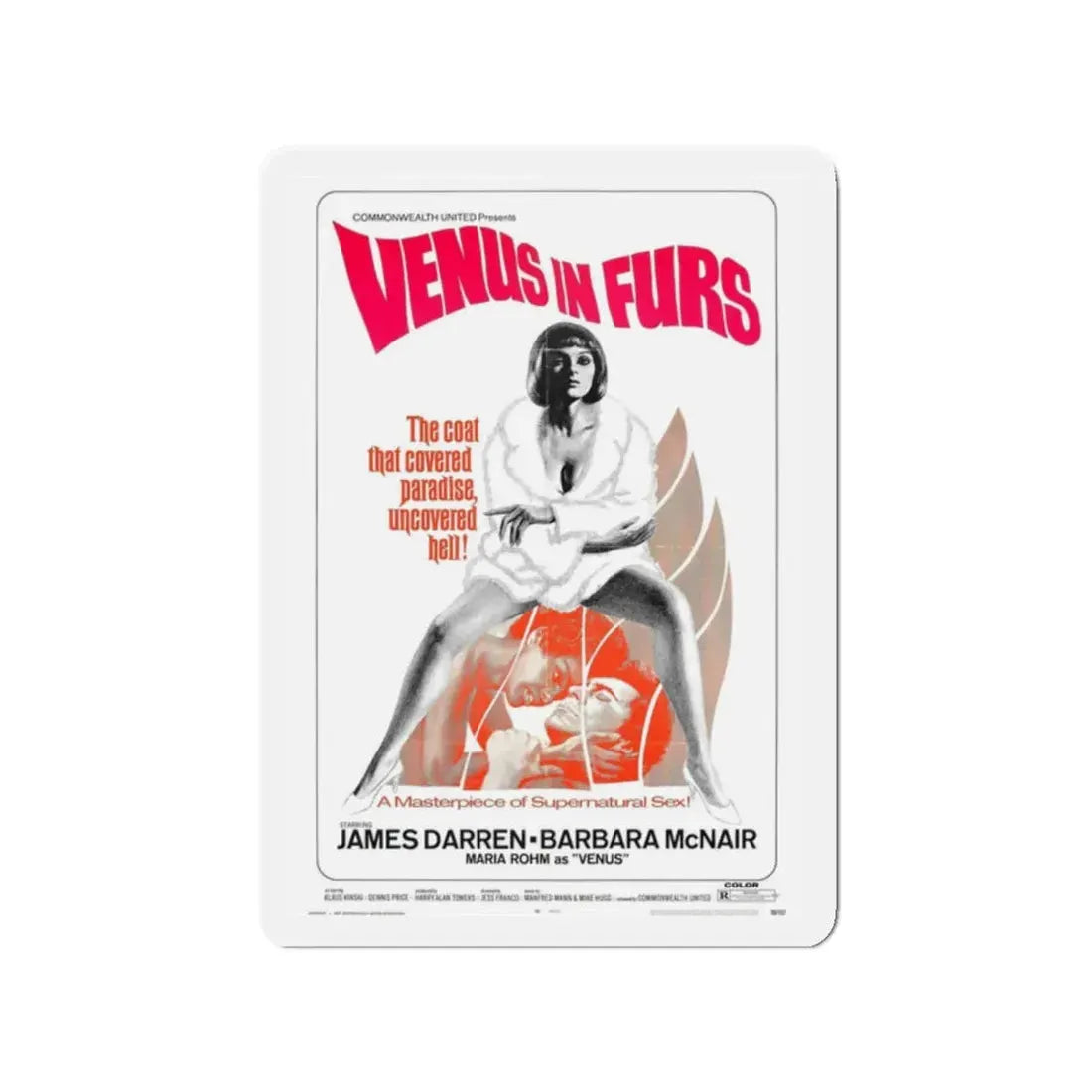 VENUS IN FURS (Franco) 1969 Movie Poster - Refrigerator Magnet 2 Inch - The Sticker Space