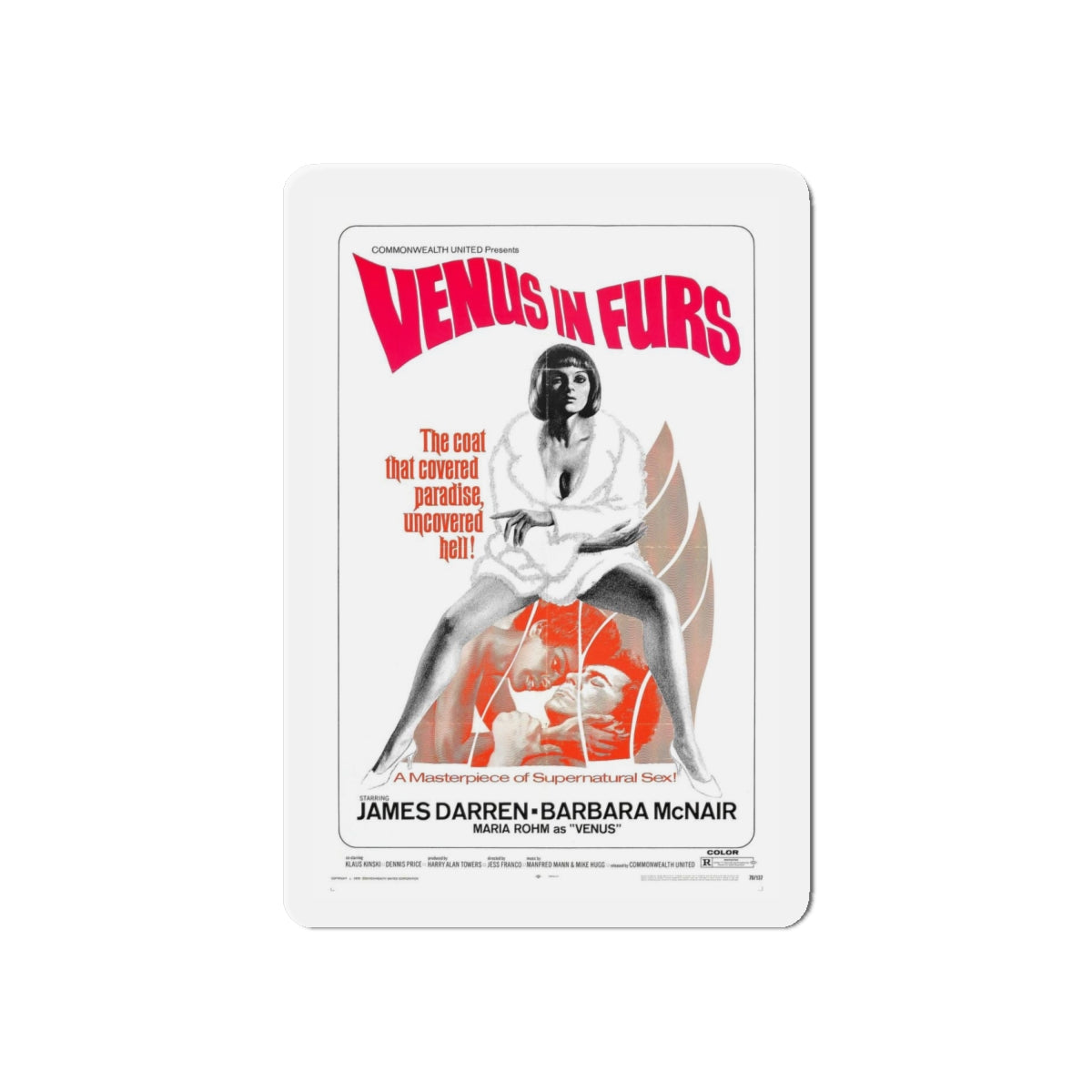 VENUS IN FURS (Franco) 1969 Movie Poster - Refrigerator Magnet