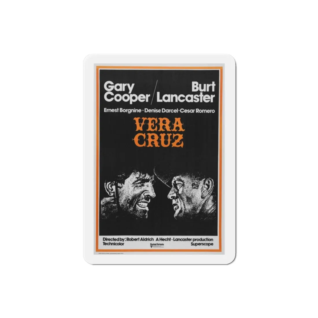 Vera Cruz 1954 Movie Poster Refrigerator Magnet 2 Inch - The Sticker Space