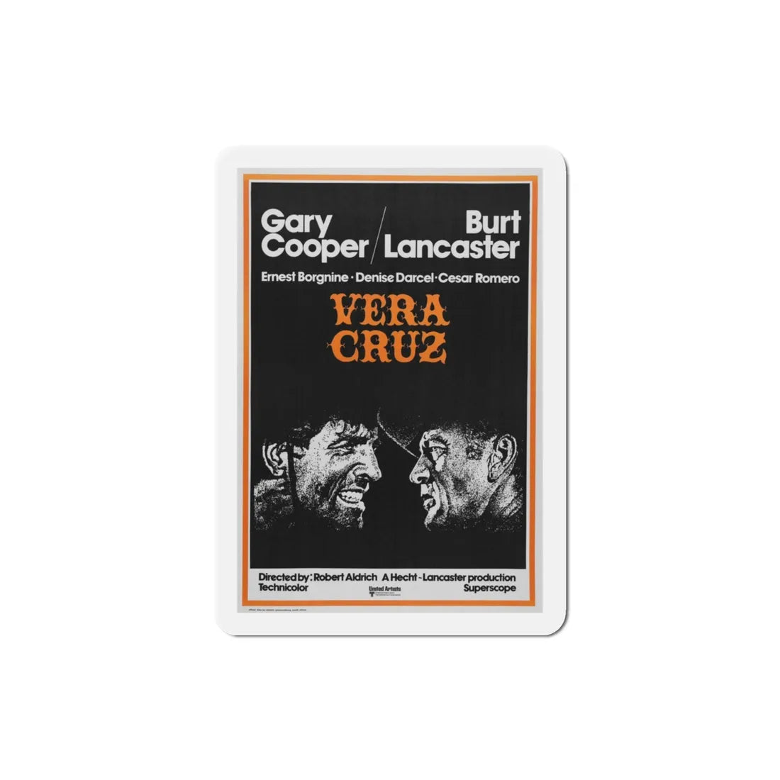 Vera Cruz 1954 Movie Poster Refrigerator Magnet 3 Inch - The Sticker Space