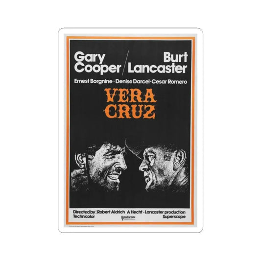 Vera Cruz 1954 Movie Poster - STICKER Vinyl Kiss-Cut Decal 2 Inch White - The Sticker Space