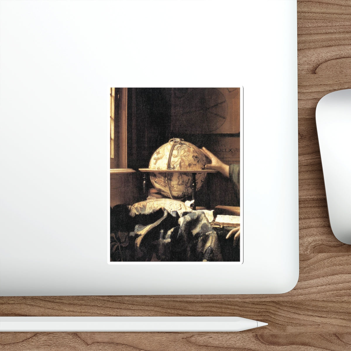 VERMEER, Johannes - The Astronomer (detail) (Artwork) STICKER Vinyl Die-Cut Decal-The Sticker Space