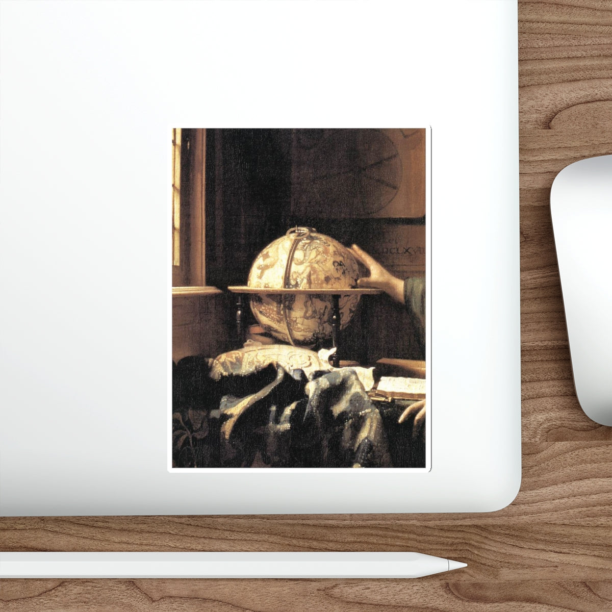 VERMEER, Johannes - The Astronomer (detail) (Artwork) STICKER Vinyl Die-Cut Decal-The Sticker Space