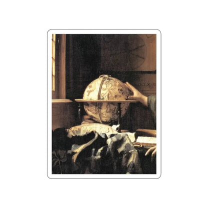 VERMEER, Johannes - The Astronomer (detail) (Artwork) STICKER Vinyl Die-Cut Decal White Die-Cut 4 Inch - The Sticker Space