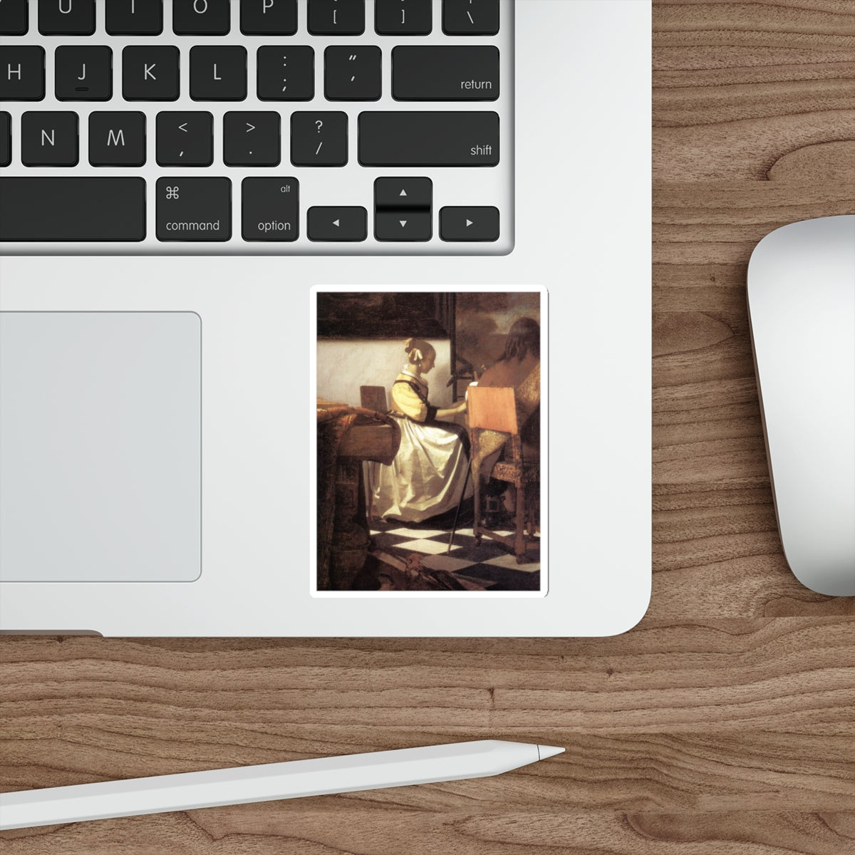 VERMEER, Johannes - The Concert (detail) (Artwork) STICKER Vinyl Die-Cut Decal-The Sticker Space