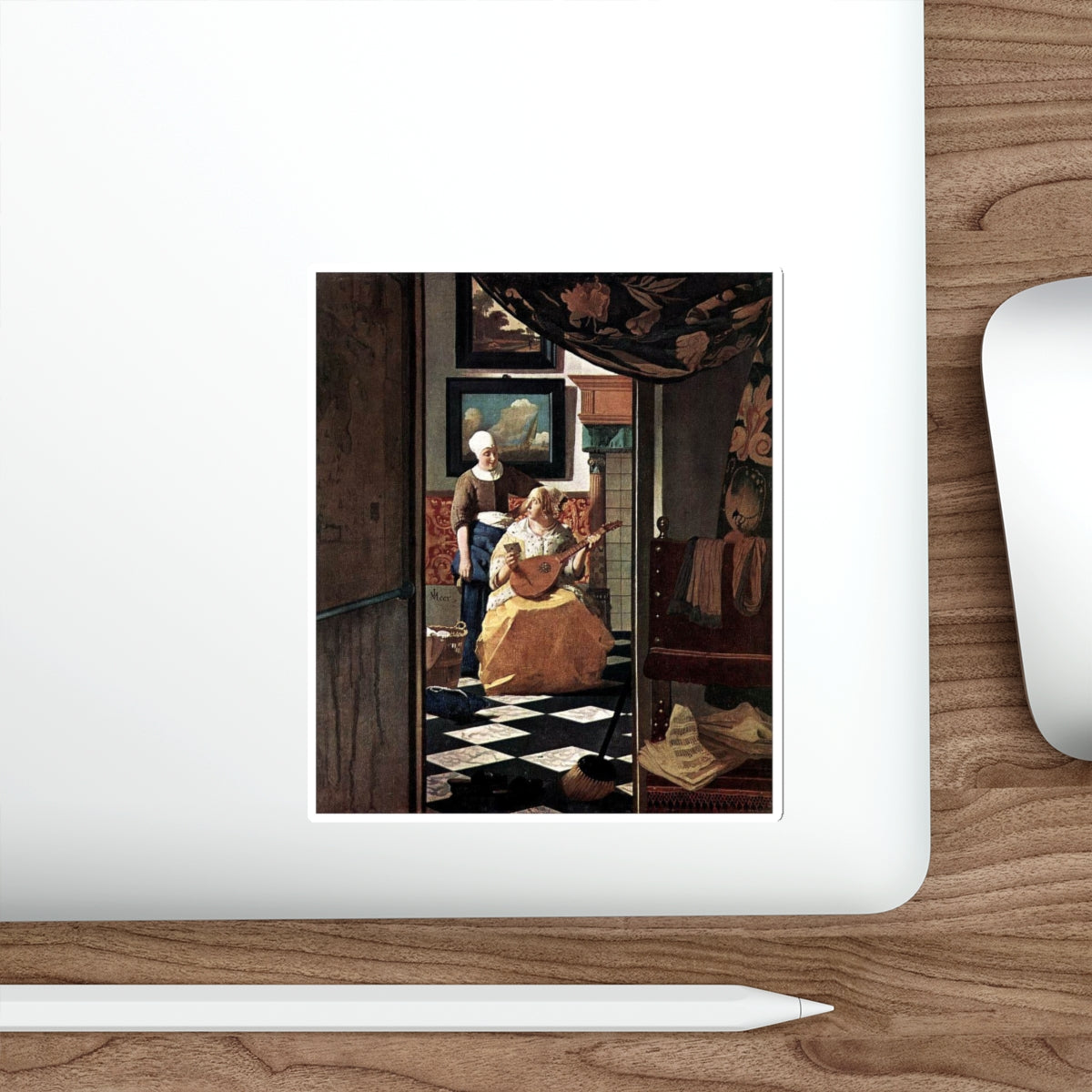 VERMEER, Johannes - The Love Letter (Artwork) STICKER Vinyl Die-Cut Decal-The Sticker Space