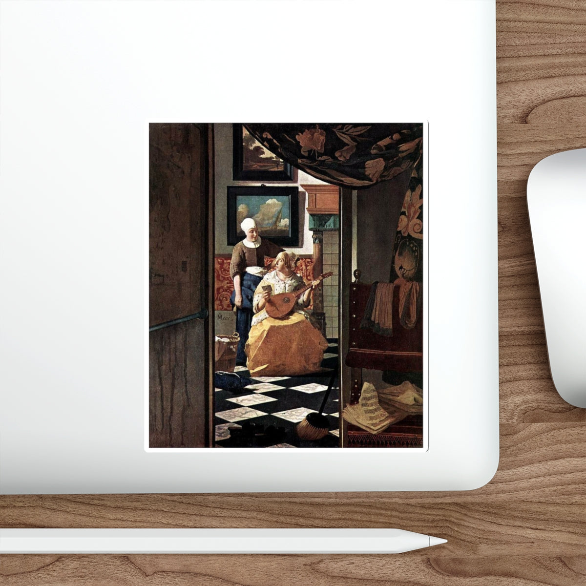 VERMEER, Johannes - The Love Letter (Artwork) STICKER Vinyl Die-Cut Decal-The Sticker Space