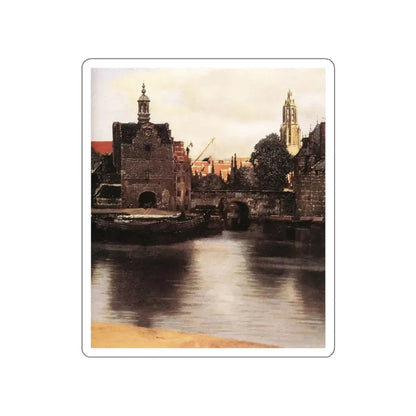 VERMEER, Johannes - View of Delft (detail)3 (Artwork) STICKER Vinyl Die-Cut Decal White Die-Cut 3 Inch - The Sticker Space