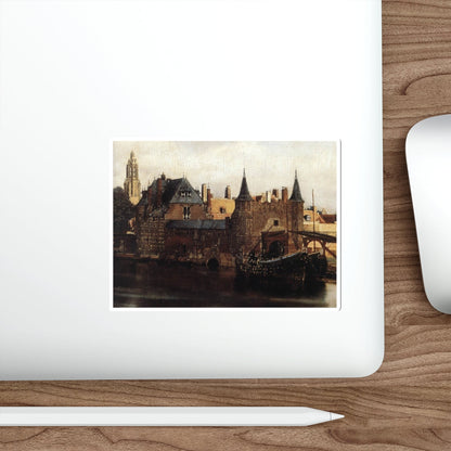 VERMEER, Johannes - View of Delft (detail) (Artwork) STICKER Vinyl Die-Cut Decal-The Sticker Space