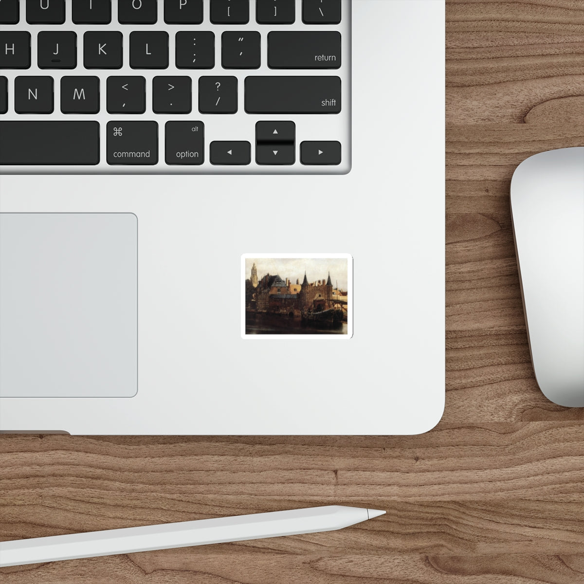 VERMEER, Johannes - View of Delft (detail) (Artwork) STICKER Vinyl Die-Cut Decal-The Sticker Space