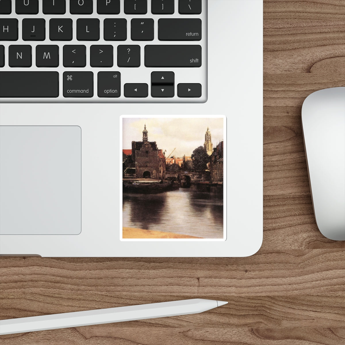 VERMEER, Johannes - View of Delft (detail)3 (Artwork) STICKER Vinyl Die-Cut Decal-The Sticker Space