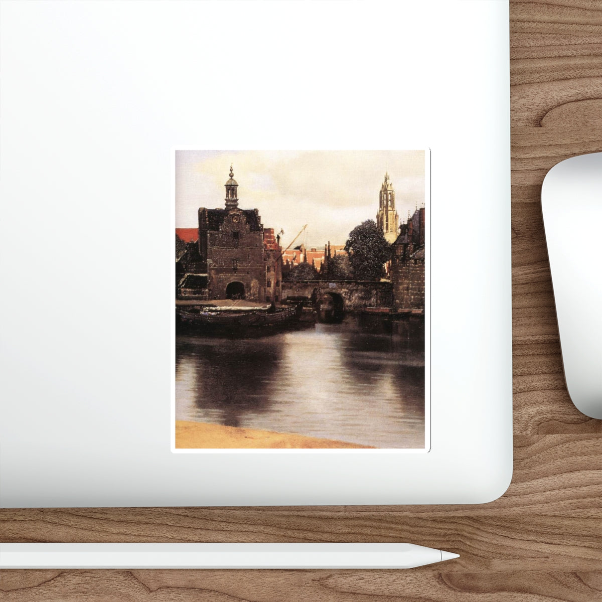 VERMEER, Johannes - View of Delft (detail)3 (Artwork) STICKER Vinyl Die-Cut Decal-The Sticker Space