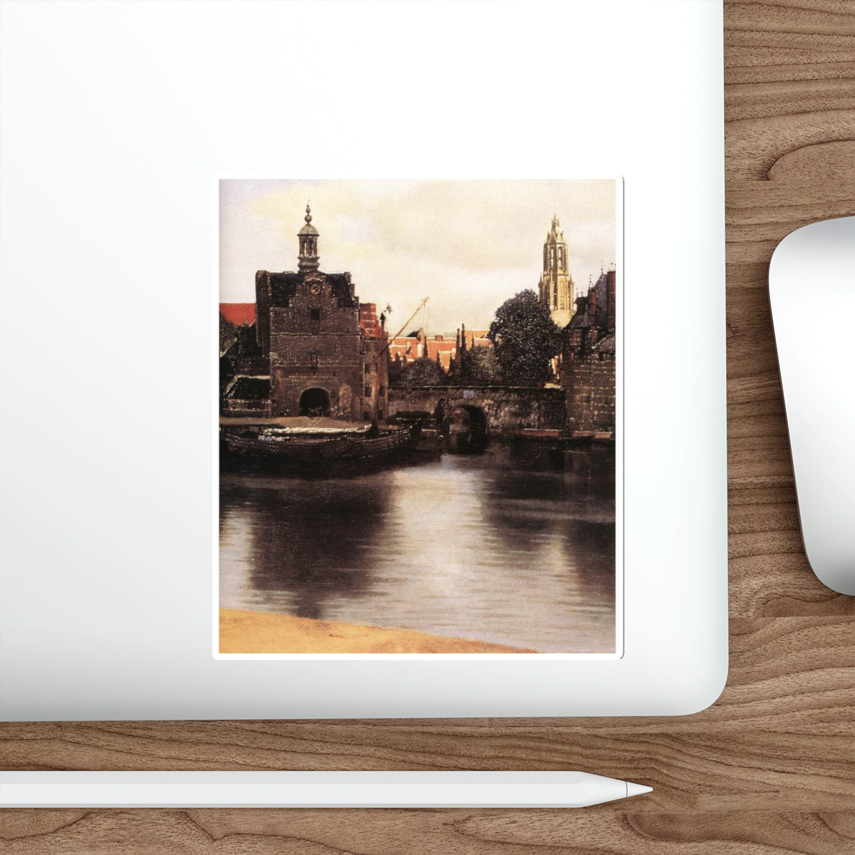 VERMEER, Johannes - View of Delft (detail)3 (Artwork) STICKER Vinyl Die-Cut Decal-The Sticker Space