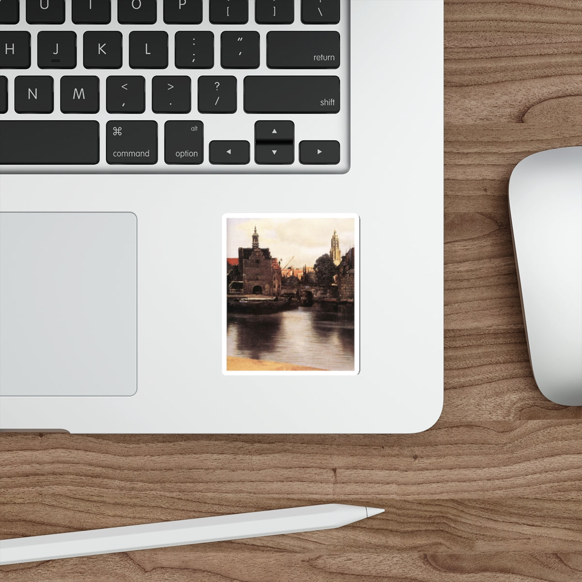 VERMEER, Johannes - View of Delft (detail)3 (Artwork) STICKER Vinyl Die-Cut Decal-The Sticker Space