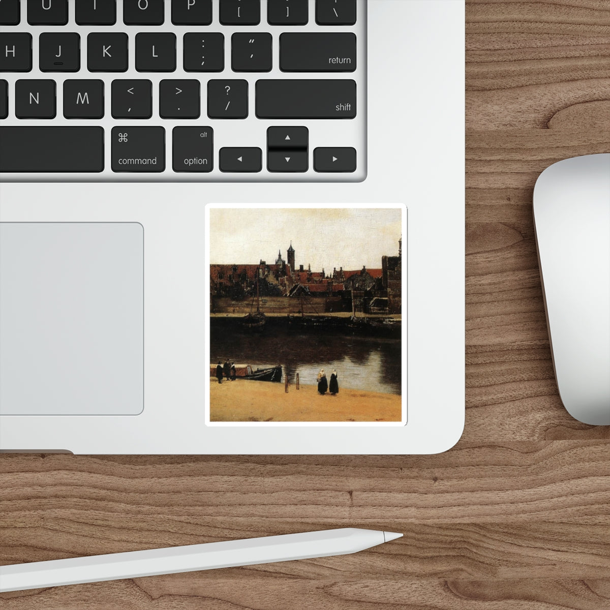 VERMEER, Johannes - View of Delft (detail)4 (Artwork) STICKER Vinyl Die-Cut Decal-The Sticker Space