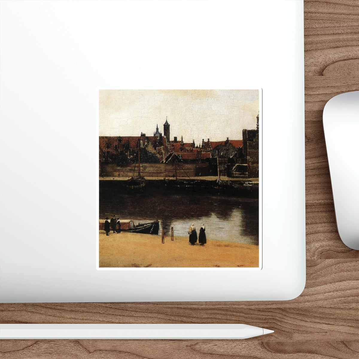 VERMEER, Johannes - View of Delft (detail)4 (Artwork) STICKER Vinyl Die-Cut Decal-The Sticker Space