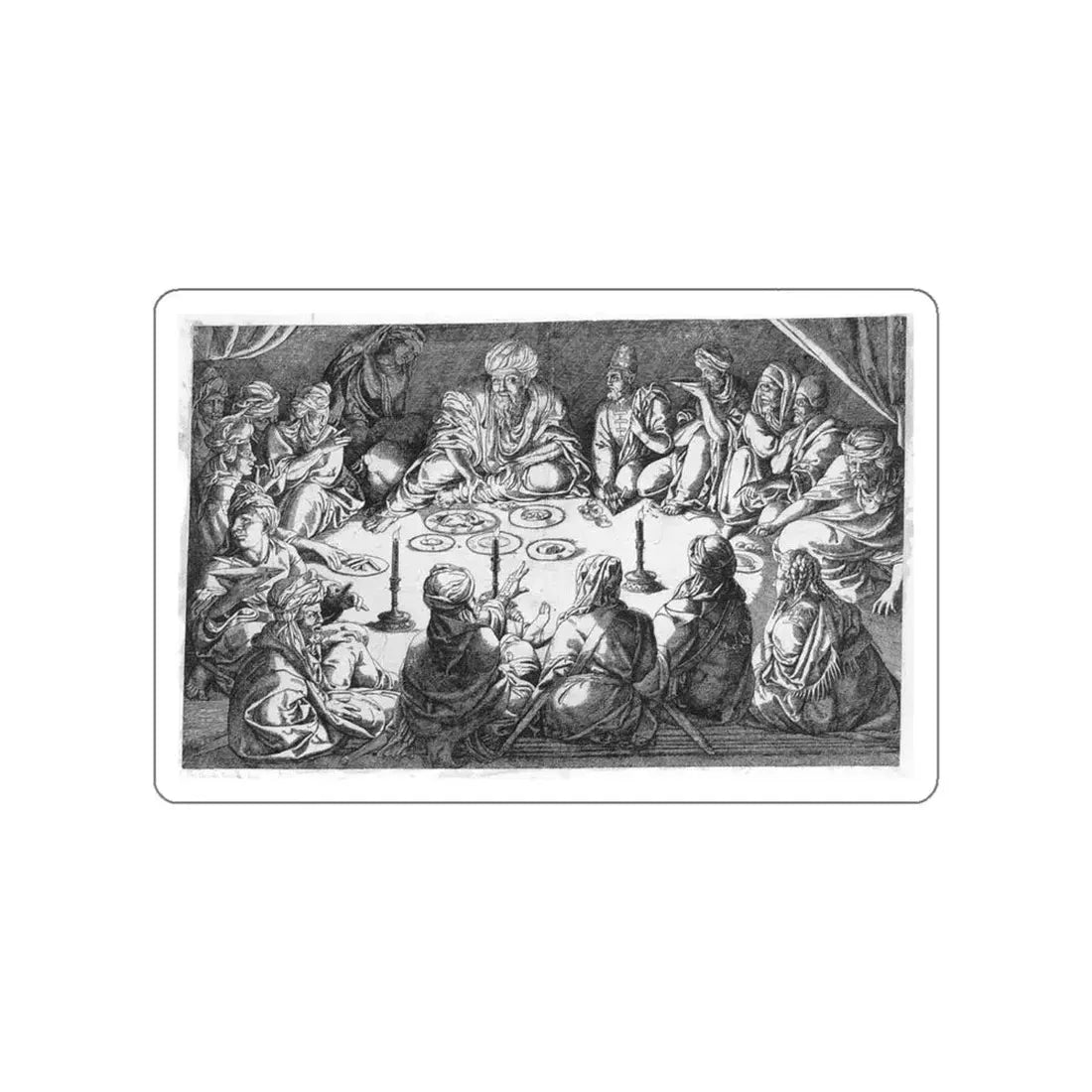 VERMEYEN, Jan Cornelisz - Oriental Meal (Artwork) STICKER Vinyl Die-Cut Decal White Die-Cut 4 Inch - The Sticker Space
