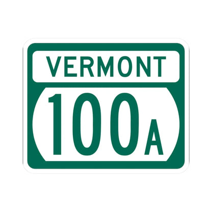 Vermont 100A (Vermont) (Road Sign) STICKER Vinyl Kiss-Cut Decal 2 Inch White - The Sticker Space
