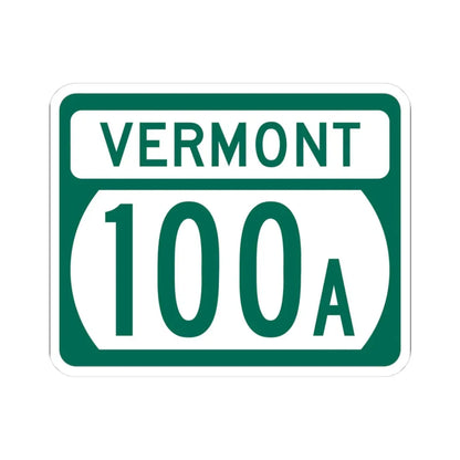 Vermont 100A (Vermont) (Road Sign) STICKER Vinyl Kiss-Cut Decal 3 Inch White - The Sticker Space