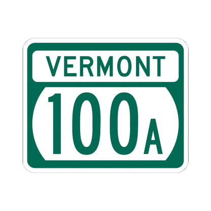 Vermont 100A (Vermont) (Road Sign) STICKER Vinyl Kiss-Cut Decal 6 Inch White - The Sticker Space