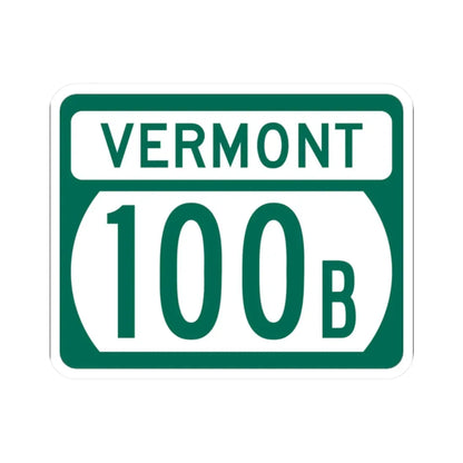 Vermont 100B (Vermont) (Road Sign) STICKER Vinyl Kiss-Cut Decal 2 Inch White - The Sticker Space