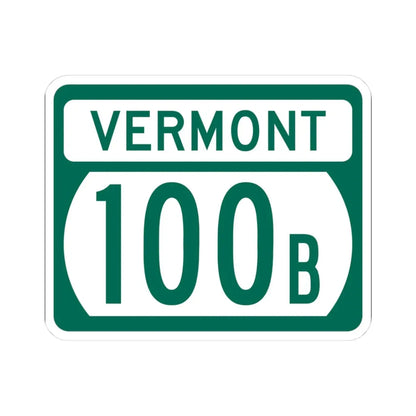 Vermont 100B (Vermont) (Road Sign) STICKER Vinyl Kiss-Cut Decal 3 Inch White - The Sticker Space