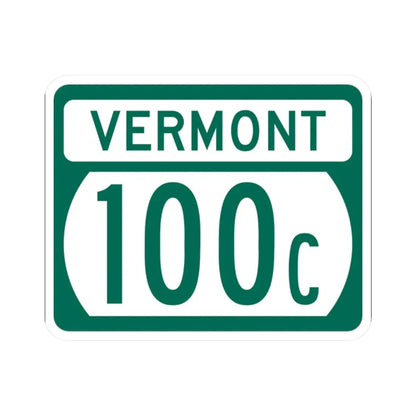 Vermont 100C (Vermont) (Road Sign) STICKER Vinyl Kiss-Cut Decal 2 Inch White - The Sticker Space