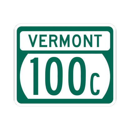 Vermont 100C (Vermont) (Road Sign) STICKER Vinyl Kiss-Cut Decal 3 Inch White - The Sticker Space