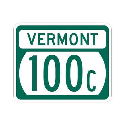 Vermont 100C (Vermont) (Road Sign) STICKER Vinyl Kiss-Cut Decal 4 Inch White - The Sticker Space