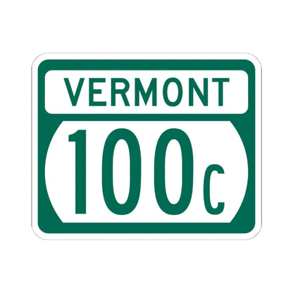Vermont 100C (Vermont) (Road Sign) STICKER Vinyl Kiss-Cut Decal 6 Inch White - The Sticker Space