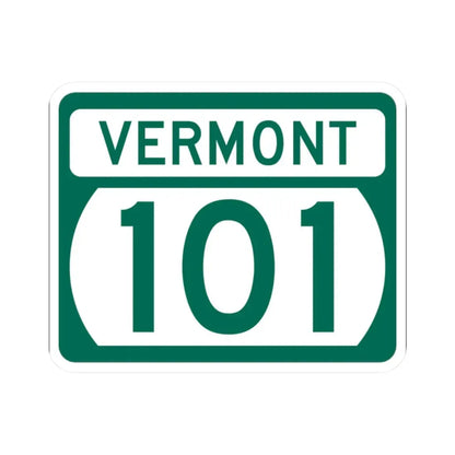 Vermont 101 (Vermont) (Road Sign) STICKER Vinyl Kiss-Cut Decal 2 Inch White - The Sticker Space