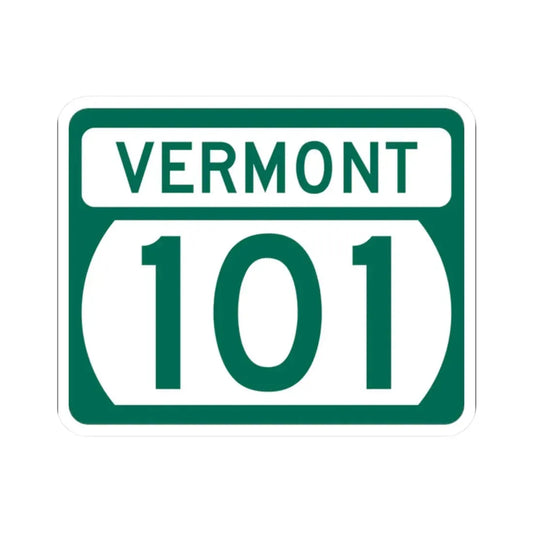 Vermont 101 (Vermont) (Road Sign) STICKER Vinyl Kiss-Cut Decal 2 Inch White - The Sticker Space