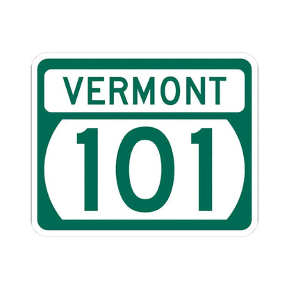 Vermont 101 (Vermont) (Road Sign) STICKER Vinyl Kiss-Cut Decal 3 Inch White - The Sticker Space