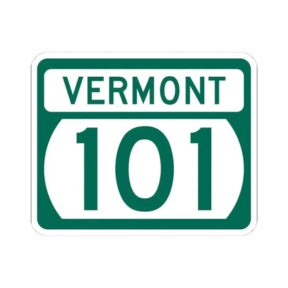 Vermont 101 (Vermont) (Road Sign) STICKER Vinyl Kiss-Cut Decal 4 Inch White - The Sticker Space