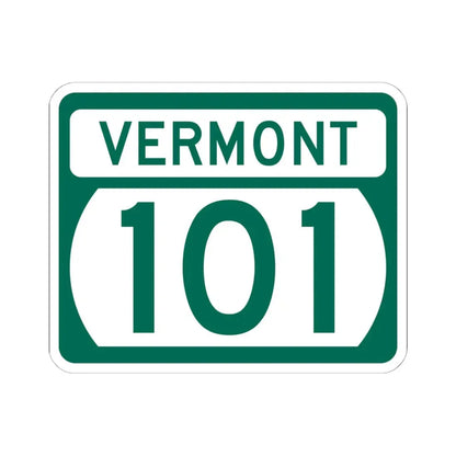 Vermont 101 (Vermont) (Road Sign) STICKER Vinyl Kiss-Cut Decal 6 Inch White - The Sticker Space