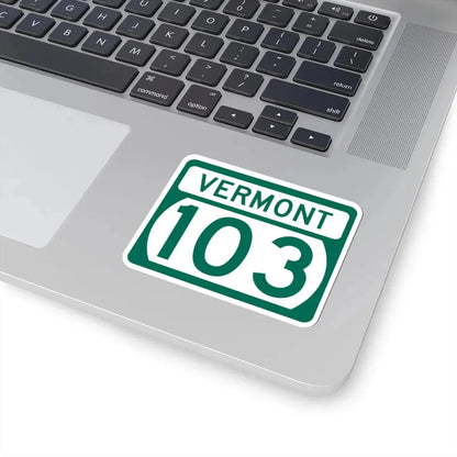 Vermont 103 (Vermont) (Road Sign) STICKER Vinyl Kiss-Cut Decal - The Sticker Space